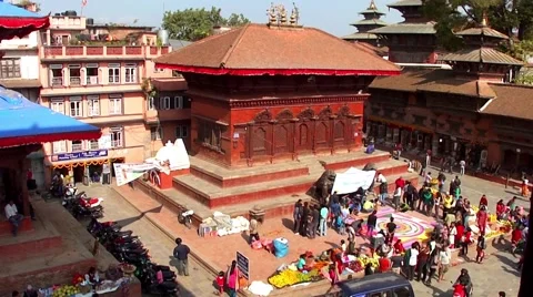 The Durbar Square in Kathmandu, Nepal Video stock 54190936