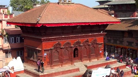 The Durbar Square in Kathmandu, Nepal Stock Footage 54199744