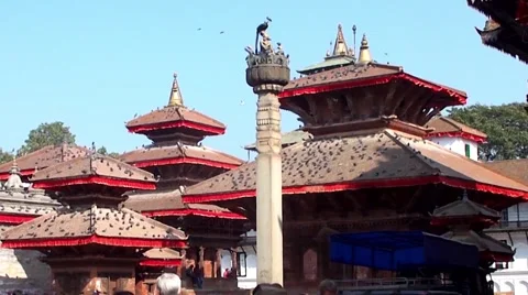 The Durbar Square in Kathmandu, Nepal Stock-Footage 54204271
