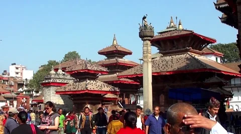 The Durbar Square in Kathmandu, Nepal Video stock 54210150