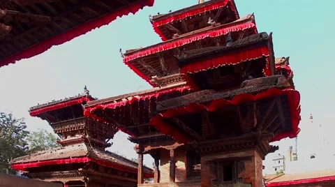 The Durbar Square in Kathmandu, Nepal Stock Footage 54221282