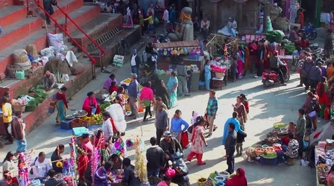 The Durbar Square in Kathmandu, Nepal Video stock 54226772