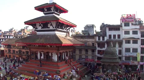 The Durbar Square in Kathmandu, Nepal Video stock 54228871