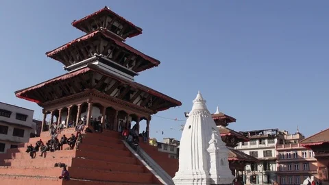 Durbar Square, Kathmandu, Nepal Stock Footage 111880912
