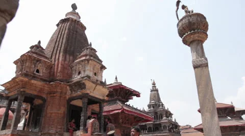 Durbar Square katmandu. Vídeo Stock 25606062