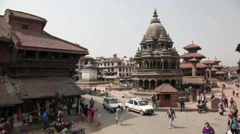 Durbar square in Patan Video stock 56765180