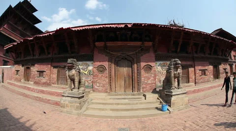 Durbar square in Patan Video stock 56765835