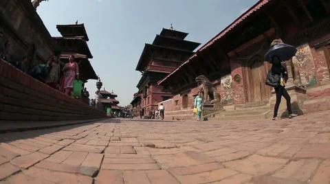 Durbar square in Patan Video stock 56766244