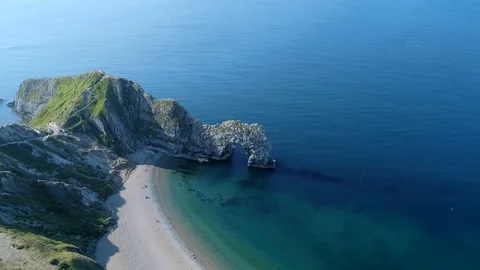 Durdle door, aerial Stock Footage 120208918