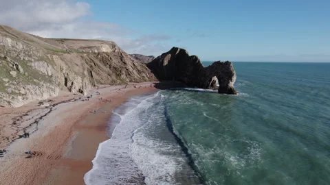 Durdle Door in Dorset 2 Stock Footage 305037058