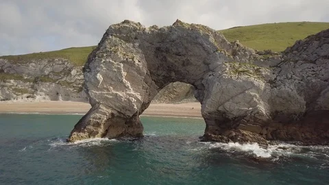 Durdle Door viewed from behind Video stock 91769956