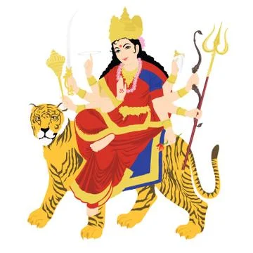 Durga goddess Stock Illustration