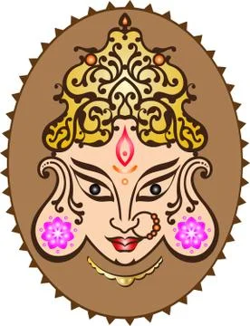 Durga goddess of power Stock Illustration