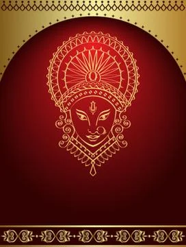 Durga Goddess of Power Stock Illustration