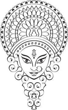 Durga Goddess of Power Stock Illustration