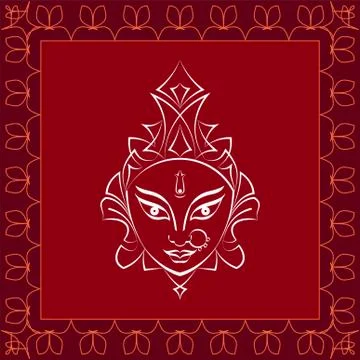 Durga Goddess of Power Stock Illustration