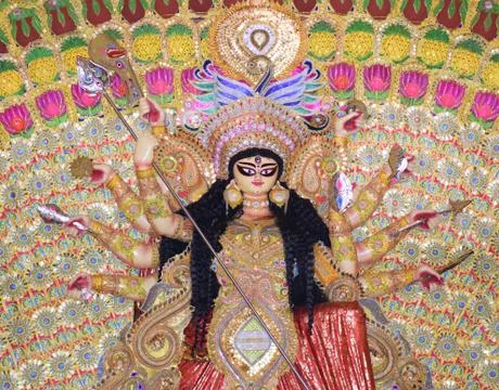 Durga Idol Closeup Stock Photos