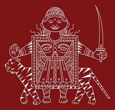 Durga Stock Illustration