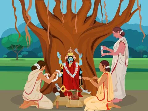 Durga Pooja Stock Illustration