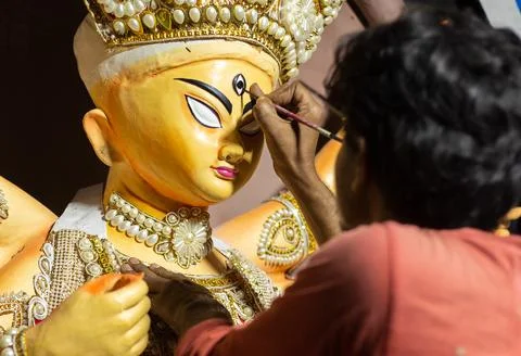 Durga puja of Bengal Stock Photos