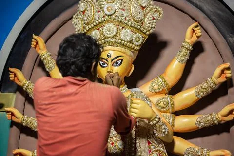Durga puja of Bengal Stock Photos