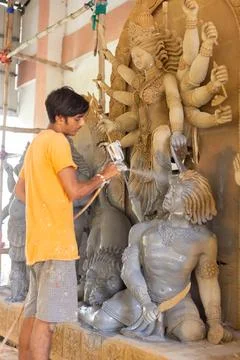Durga puja of Bengal Stock Photos