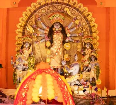 Durga puja of Bengal Stock Photos