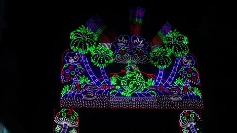 Durga Puja Light Decoration Stock-Footage 326327532