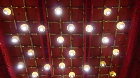 Durga Puja pandal ceiling Vídeo Stock 329376966