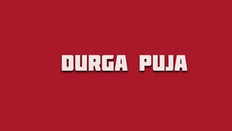Durga Puja typography animated video Stock Footage 288041684