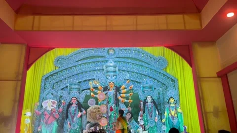 Durga Puja in West Bengal Stock Footage 323361097