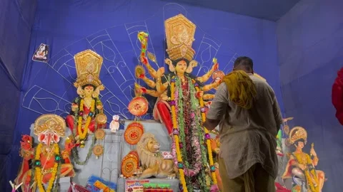 Durga Puja in West Bengal Video stock 323361102