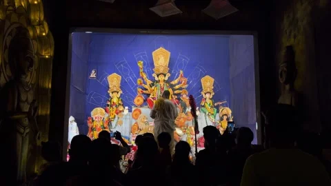 Durga Puja in West Bengal Stock Footage 323361103