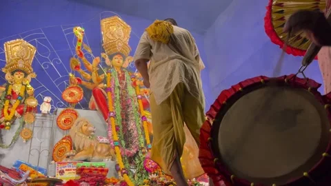 Durga Puja in West Bengal Stock Footage 323361609