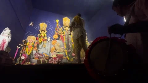 Durga Puja in West Bengal Stock Footage 323361612