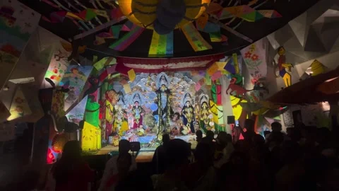 Durga Puja in West Bengal Stock Footage 323361863