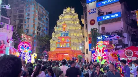 Durga Puja in West Bengal Stock Footage 323365229