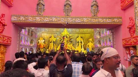 Durga Puja in West Bengal Stock Footage 323365259