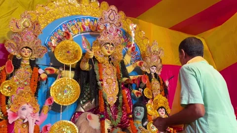 Durga Puja in West Bengal Stock Footage 323367592
