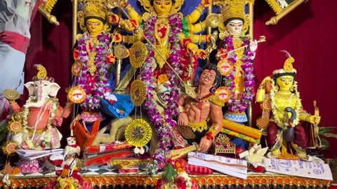 Durga Puja in West Bengal Stock Footage 323367593