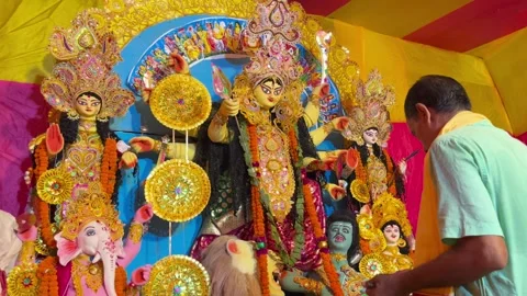 Durga Puja in West Bengal Stock Footage 323367704