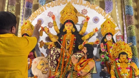 Durga Puja in West Bengal Stock Footage 323367913