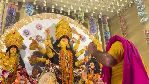 Durga Puja in West Bengal Stock Footage 323368583