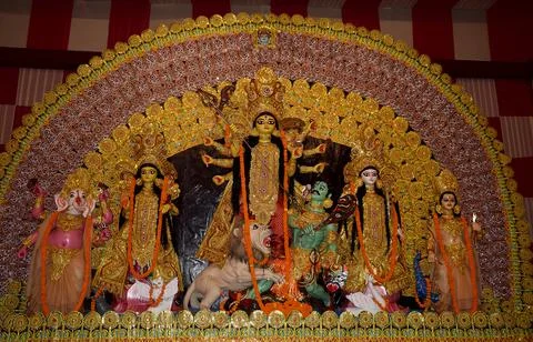Durga sculpture Stock Photos