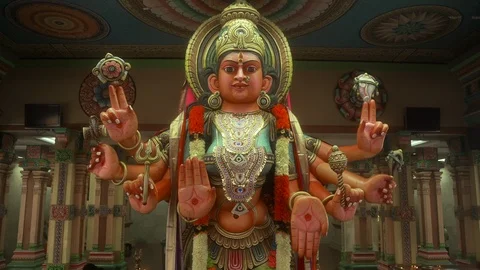 Durga Statue in Hindu Temple Stock-Footage 114231247