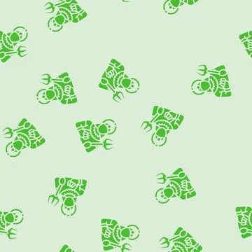 Durga trident trishul glyph seamless pattern Ilustração Stock