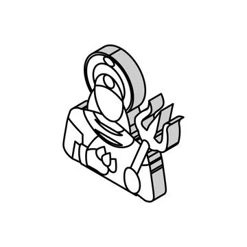 Durga trident trishul isometric icon vector illustration Ilustración de archivo