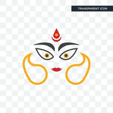 Durga vector icon isolated on transparent background, durga logo design Stock Illustration