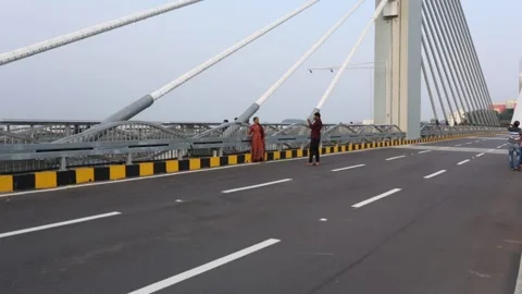 Durgam Cheruvu Bridge Stock Footage 141806495