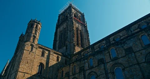 Durham Cathedral from below 库存影片 105604962